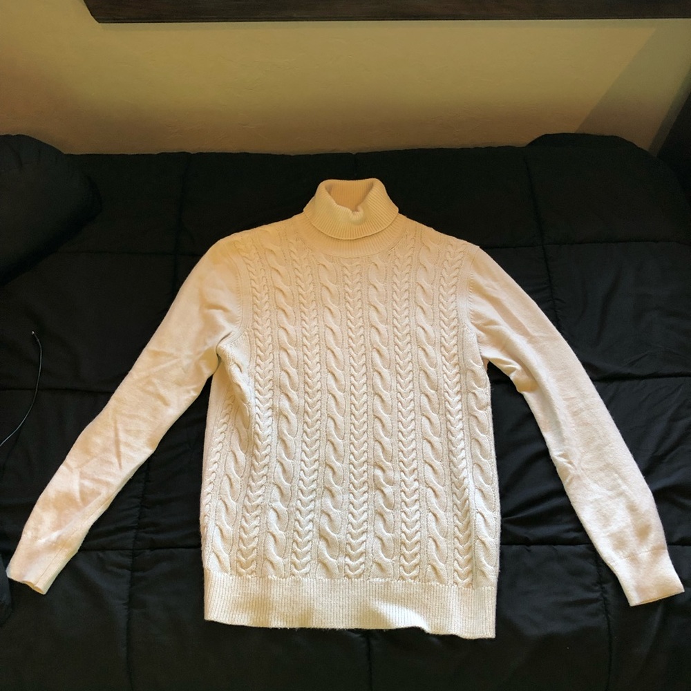Cream Spada Turtleneck Sweater (Large)